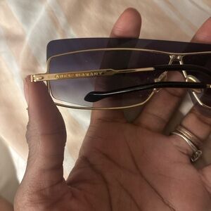 Isabel Marant Gold and Black Aviator Sunglasses